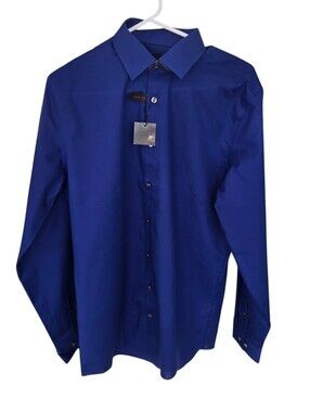 JF J Ferrar Button Down Shirt - Cobalt Blue Men's 15 - 15 1/2  SLim Fit - NEW
